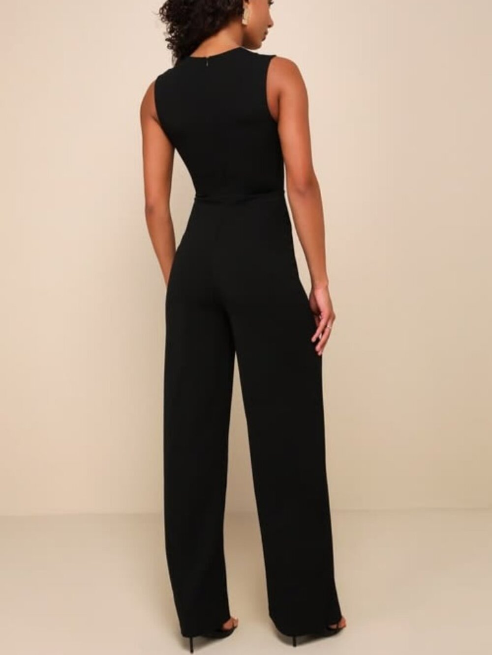 Lulus Enticing Endeavors Black Jumpsuit Size Small - Picture 2 of 2